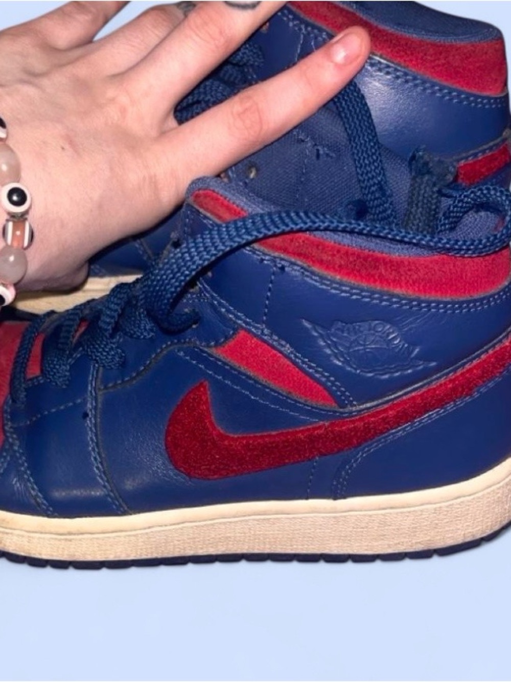 Blue/Red Hightop Nike Sneakers